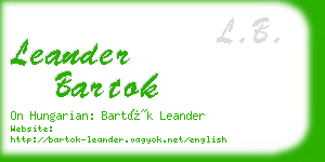 leander bartok business card